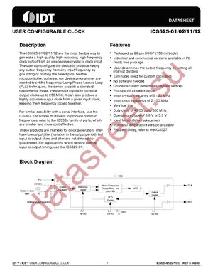 ICS525R-11T datasheet  